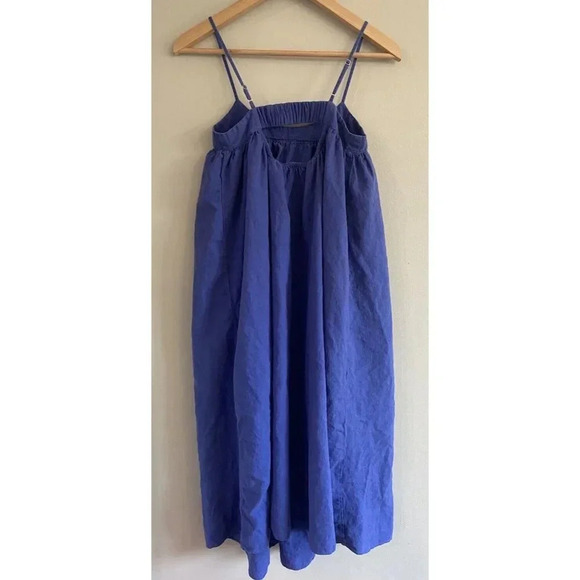 Madewell Linen Blend Cami Midi Dress Blue Size XXS - Picture 4 of 6